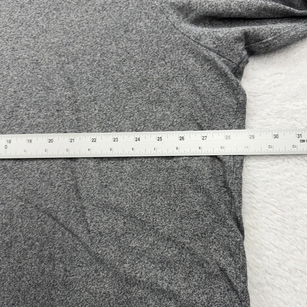 Polo Ralph Lauren Mens 4XB Big & Tall Gray Long Sleeve Polo Shirt‎ Distressed